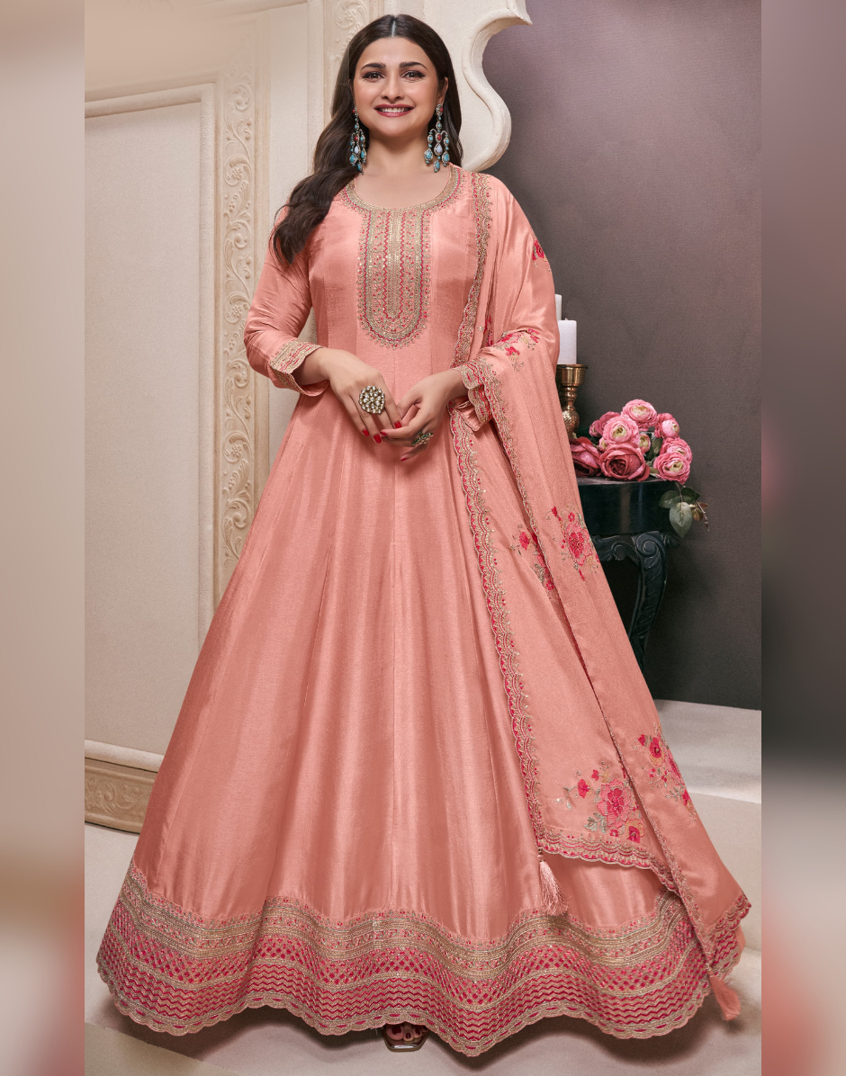 Traditional Elegance Embroidered Silk Stitched Kurta with Bottom and Thread Work Dupatta SeaGreen / XL / 5 Days