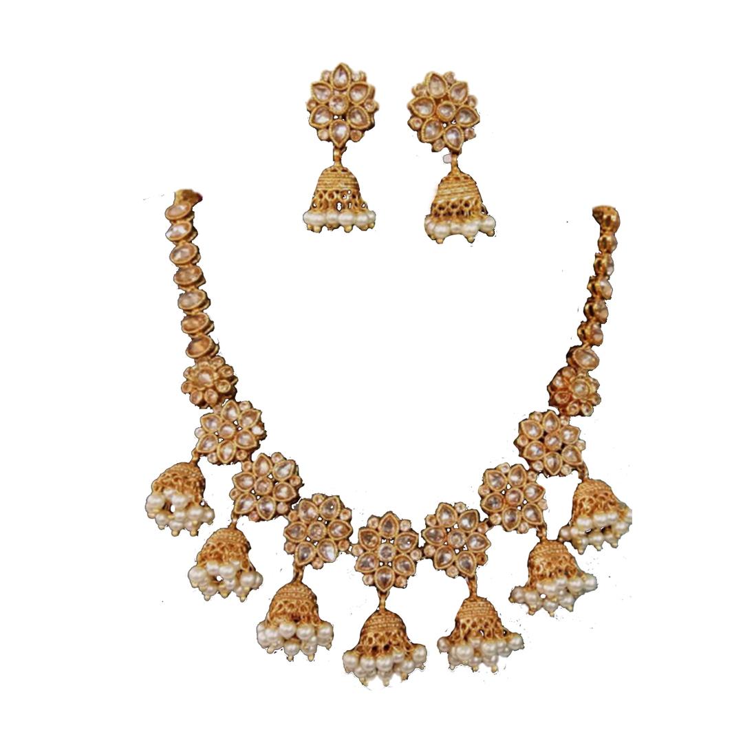Jhumka Style necklace and earring set
