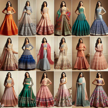 Exploring the Elegance: A Guide to Different Types of Indian Lehengas