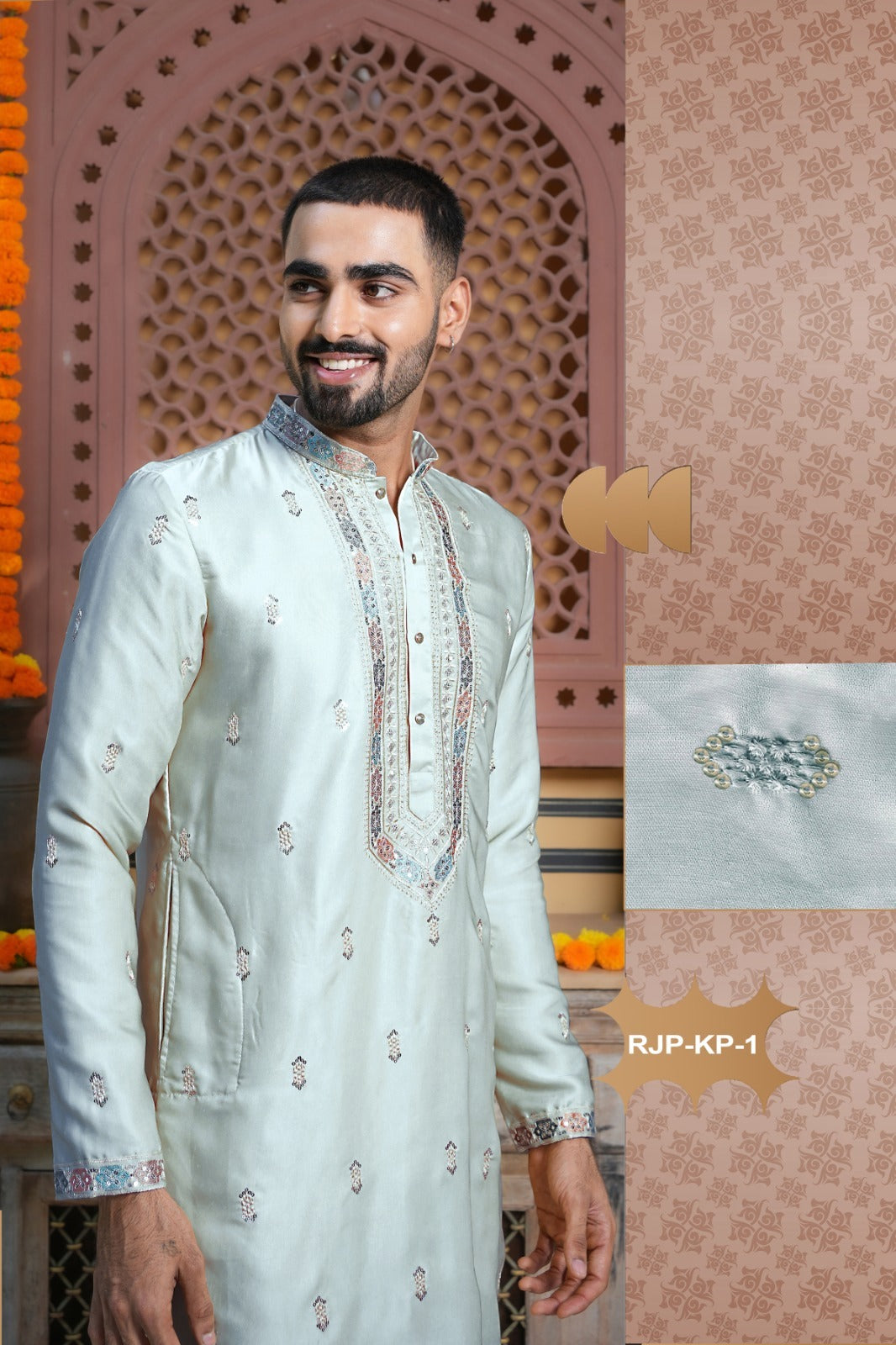 Rent Rkhsha Raksha Silk Embroidered Kurta – Rent at Glamourental