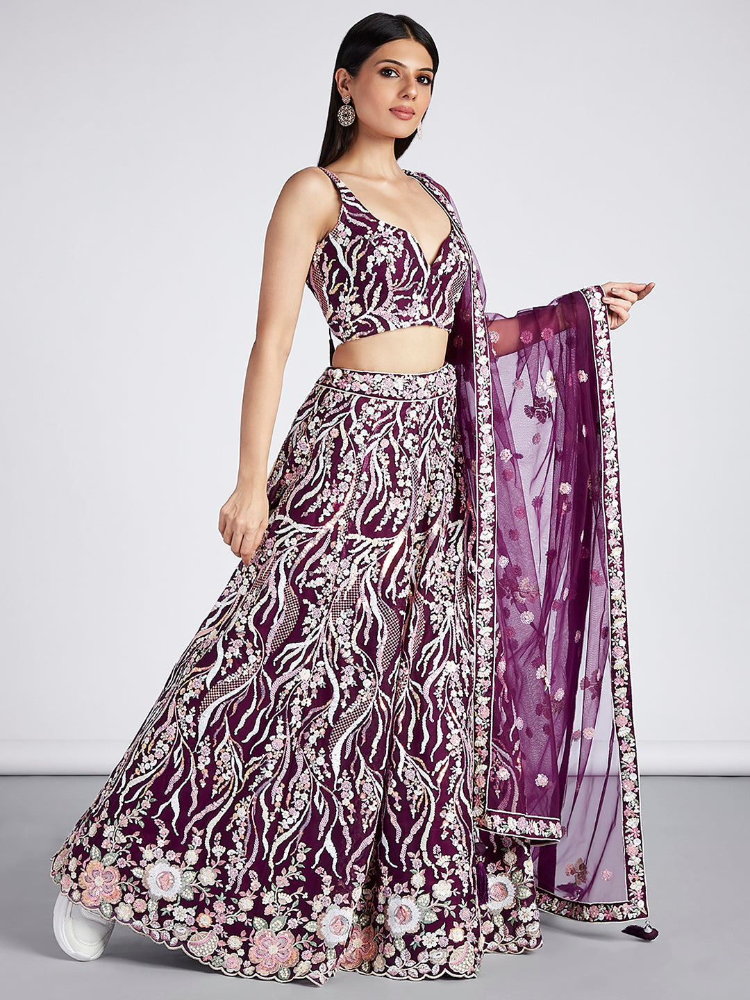 Burgundy Colored Lehenga: Timeless Elegance for Every Celebration - Rent