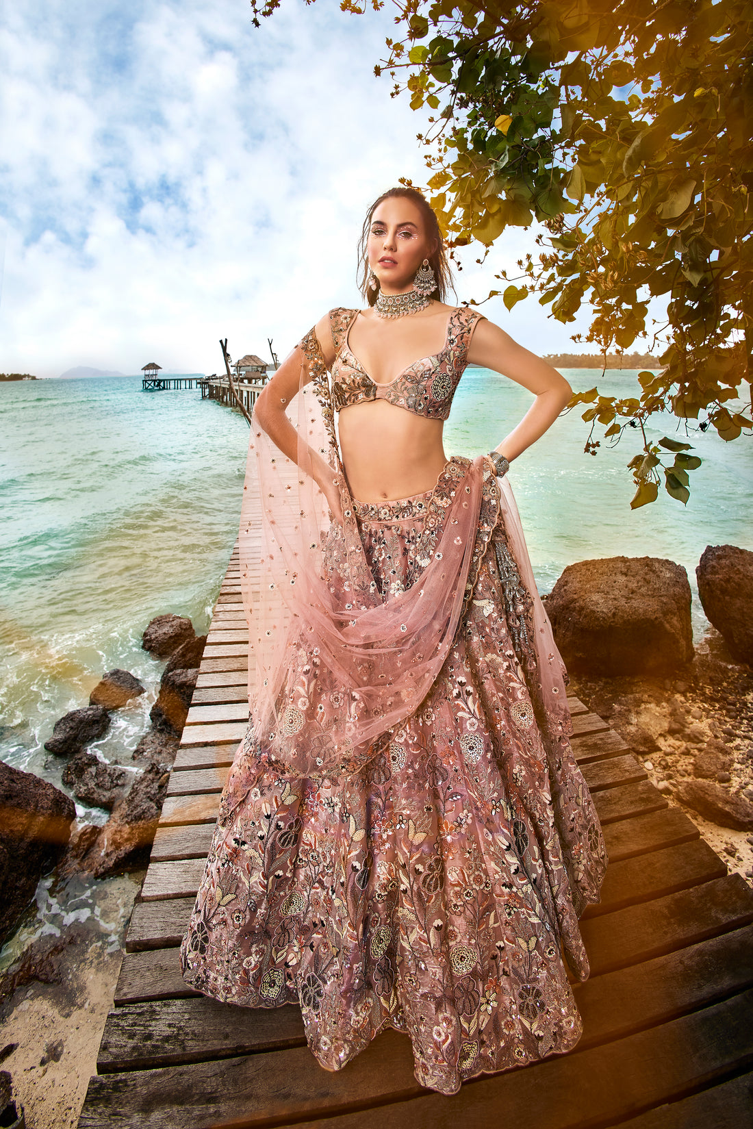 Peach Colored Lehenga: Timeless Elegance for Every Celebration - Rent