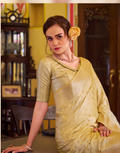 Banarasi Satin Silk Saree in Yellow Perfect Ethnic Wear Choice - Buy_2