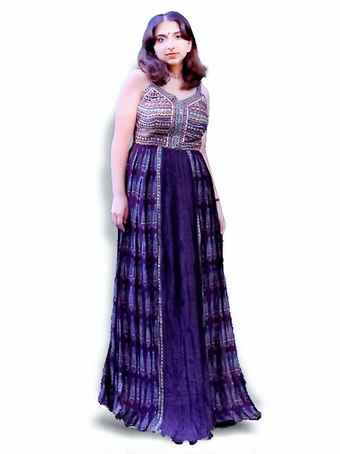 Beautiful Blue Silk Kurta Set Classic Beauty