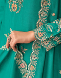 Blooming Chinon Top Palazzo Dupatta Set with Thread & Zarkan Work Designer Festive Wear - Buy_4
