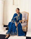 Blooming Chinon Top Palazzo Dupatta Set with Thread & Zarkan Work Designer Festive Wear - Buy_7