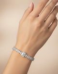 Celeste Emerald-Cut Halo Adjustable Bracelet - Buy