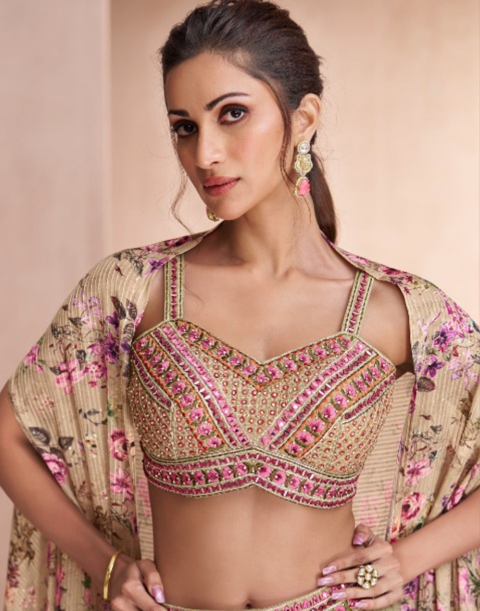 Chinon Silk Georgette Embroidered 3-Piece Kurti Indowestern Dress  Stylish & Elegant