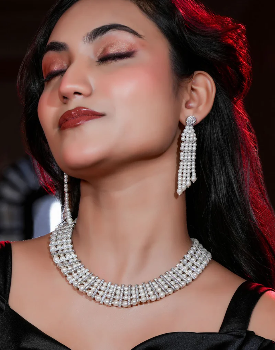 Cinderella Pearl Necklace & Earring Set - Buy