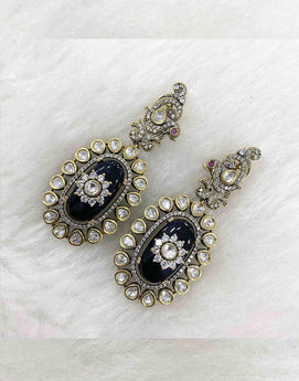 Classic Kundan Drop Earrings Set Perfect for Bridal, Party & Ethnic Wear
