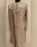 Contemporary Coffee Embroidered Sherwani Set for Special Occasions