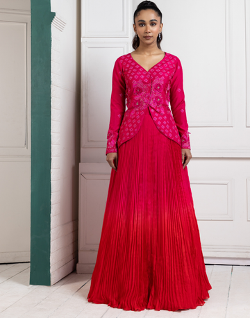 Crimson Grace Co-ord Lehenga