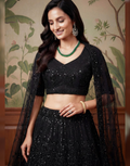 Crystal Embellished Designer Wear Lehenga Choli Set - Buy_6
