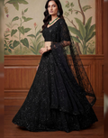 Crystal Embellished Designer Wear Lehenga Choli Set - Buy_8