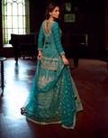 Designer_Green_Premium_Georgette_Fully_Embroidered_Top_with_Heavy_Skirt_Dupatta_Mirror_Work_Festive_Set_-_Buy_2