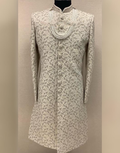Designer Pista Embellished Sherwani Set with Heavy Embroidery