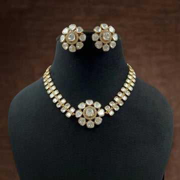 Diamond Frost White Necklace with Crystal Earrings - Rent