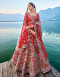 Drape in Luxury Heavy Bridal Silk Lehenga with Intricate Khatli Work - Buy