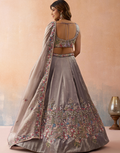 Dreamy Tissue Sequinned Zarkan Embroidered Lehenga Set with Flowing Designer Dupatta_6