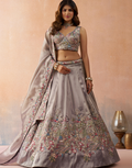 Dreamy Tissue Sequinned Zarkan Embroidered Lehenga Set with Flowing Designer Dupatta_7