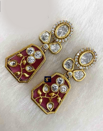 Elegant Maroon Earrings Perfect for Weddings, Parties & Festive Occasions