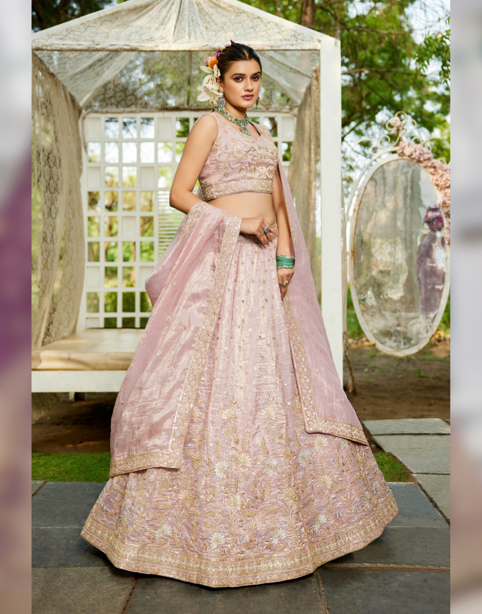 Elegant Sequin Work Lehenga Choli & Dupatta Wedding & Festive Wear