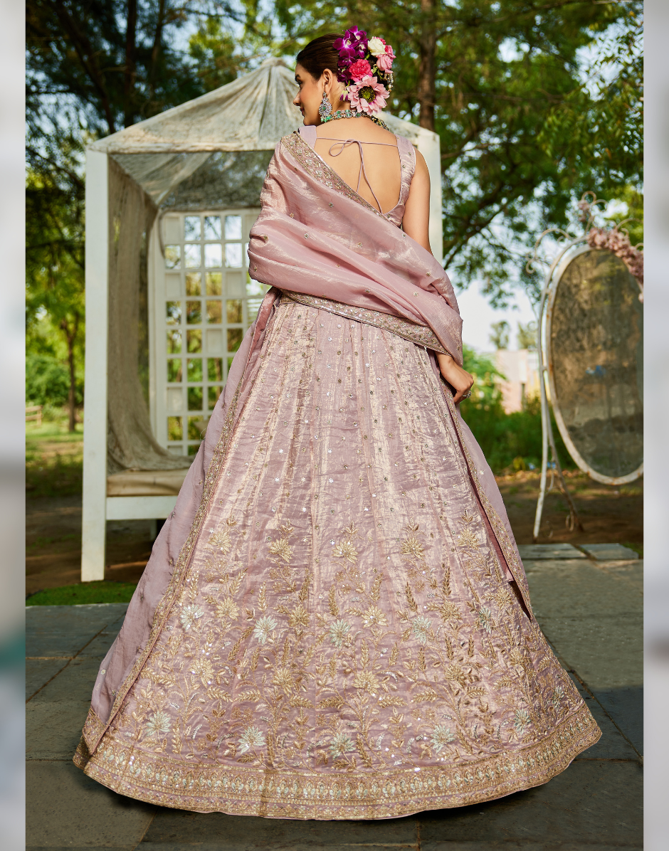 Elegant Sequin Work Lehenga Choli & Dupatta Wedding & Festive Wear_1