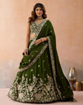 Elegant Tissue Sequinned & Zari Embroidered Lehenga Choli Set with Flowing Dupatta_4