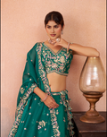 Ethereal Tissue Lehenga with Sparkling Sequins & Zari Embroidery and Flowing Dupatta_3
