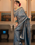 Festive Banarasi Art Silk Saree with Zari Woven Motifs Elegant Jacquard Finish - Buy_2
