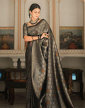 Festive Banarasi Art Silk Saree with Zari Woven Motifs Elegant Jacquard Finish - Buy_3