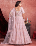 Glamorous Glow Baby Pink Lehenga with Mirror Zarkan Artisan Craft - Buy_3