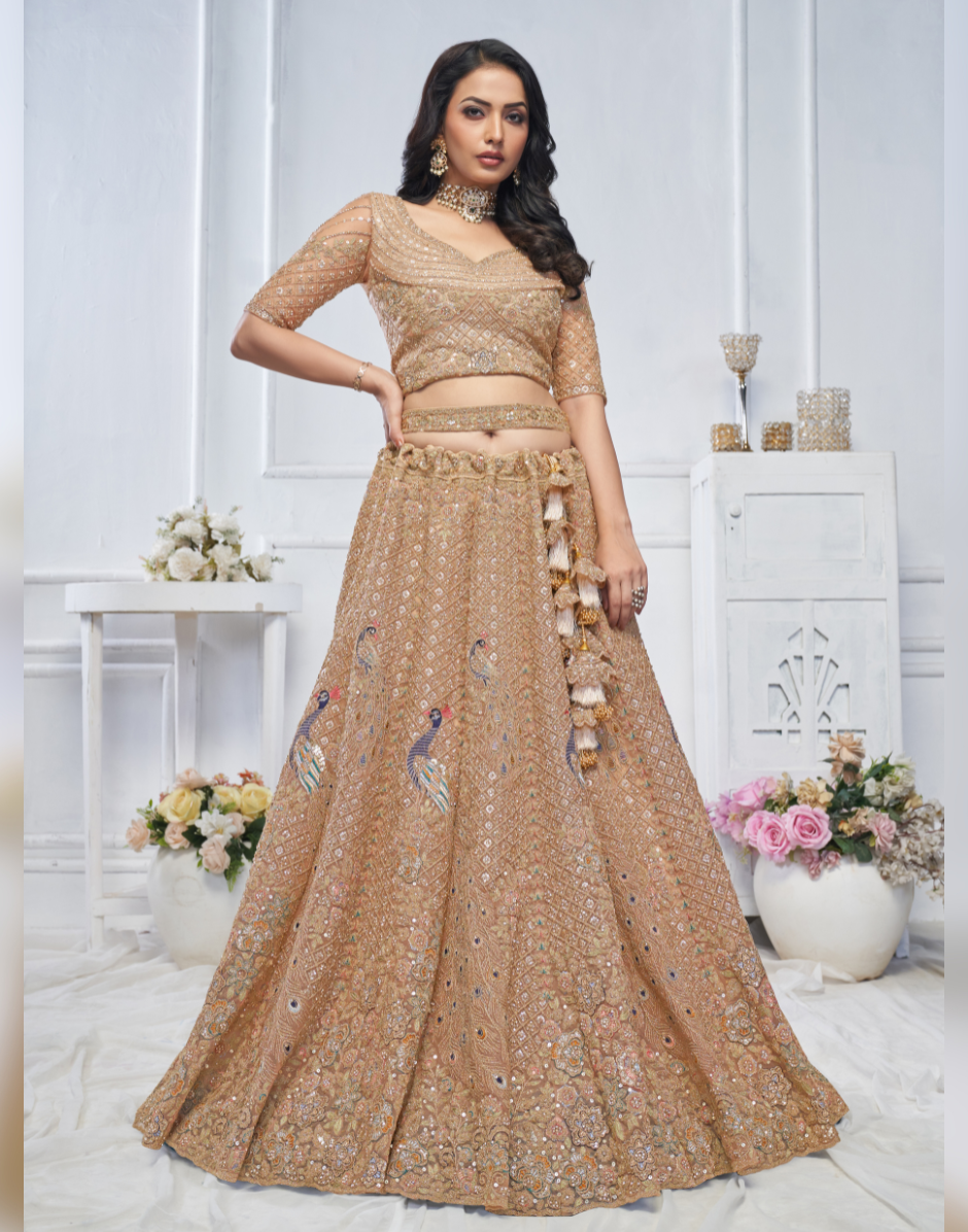 Graceful Embroidered and Embellished Bridal Lehengas_10