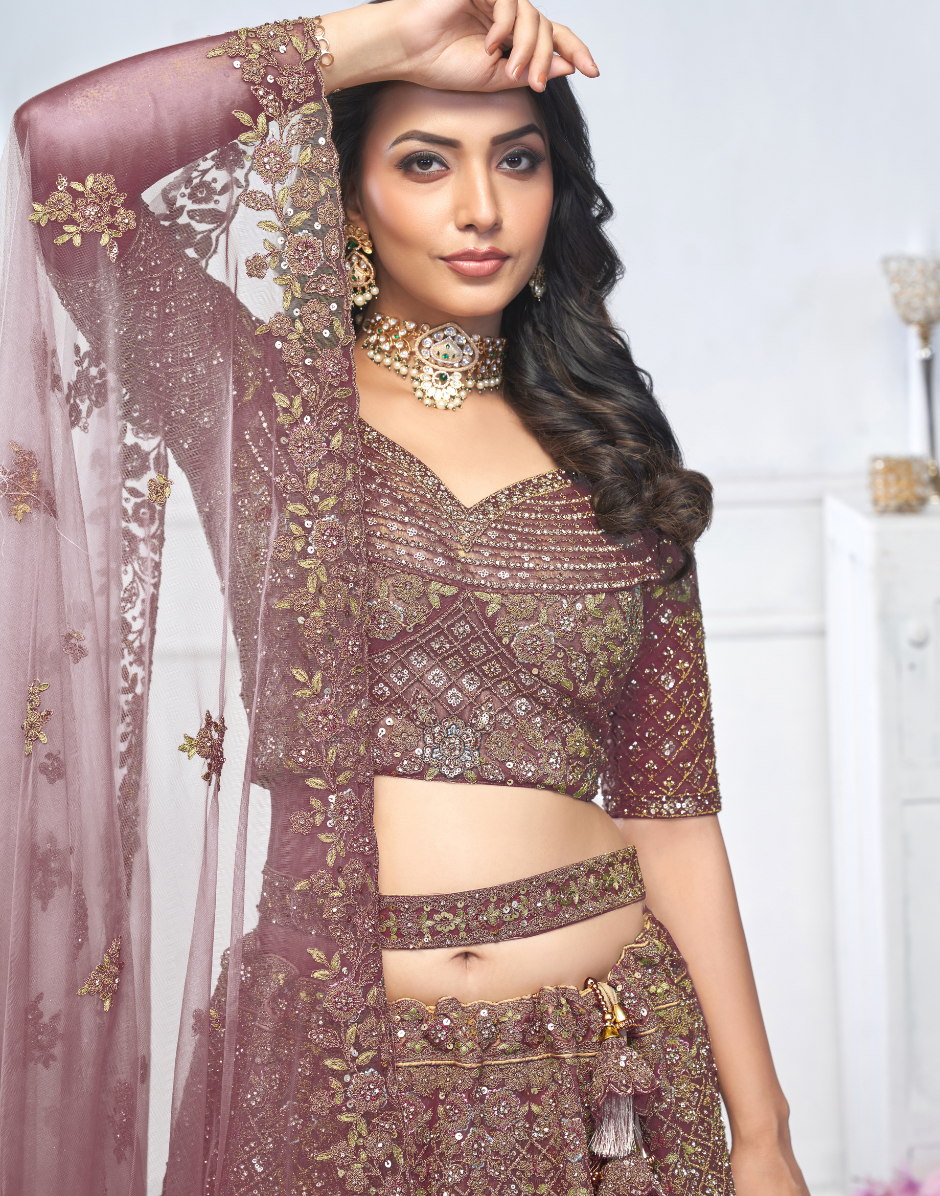 Graceful Embroidered and Embellished Bridal Lehengas_13