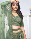 Graceful Embroidered and Embellished Bridal Lehengas_5