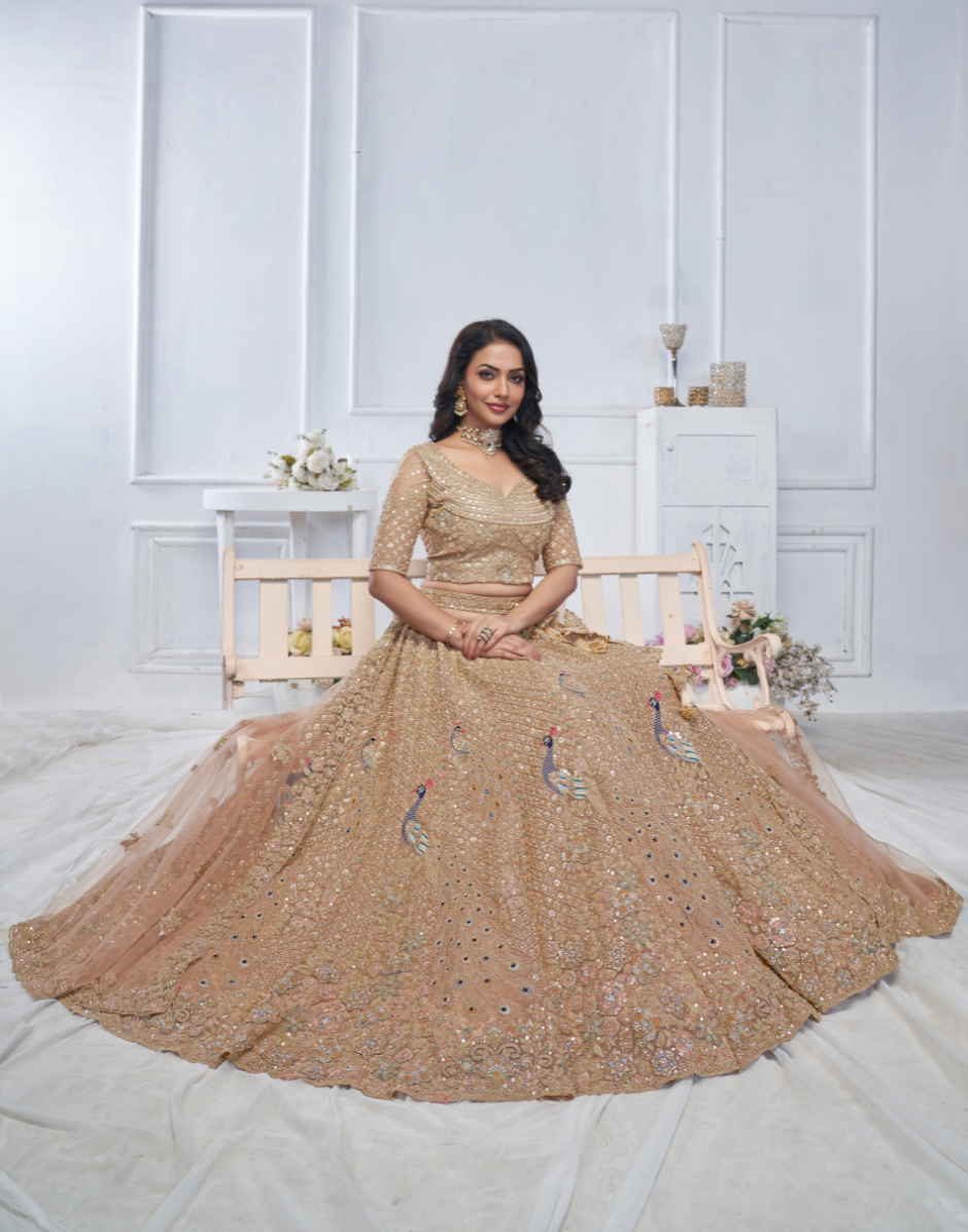 Graceful Embroidered and Embellished Bridal Lehengas_8