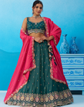 Graceful Silk Lehenga Set with Heavy Beads & Sequins Embroidery_10