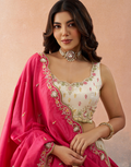 Graceful Silk Lehenga Set with Heavy Beads & Sequins Embroidery_2