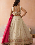 Graceful Silk Lehenga Set with Heavy Beads & Sequins Embroidery_3