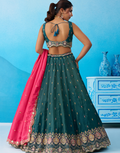Graceful Silk Lehenga Set with Heavy Beads & Sequins Embroidery_9
