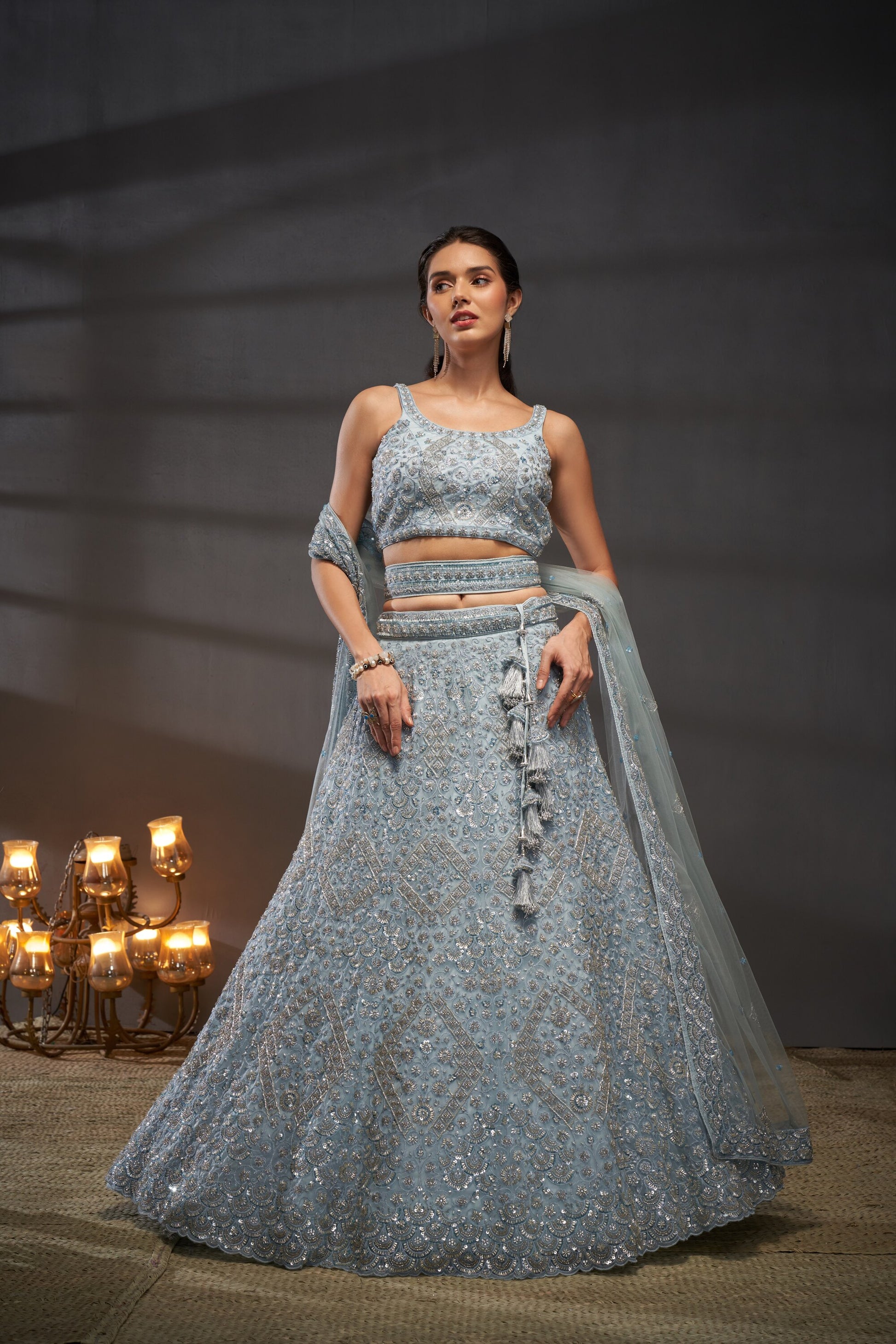 ghagra choli dress cutting Perfect pleated lehenga skirt cutting stitching for beginners step by step | lehenga skirt stitching