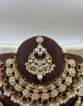 Handcrafted Moissanite Kundan & Pearl Choker Luxe Bridal Necklace Set_1