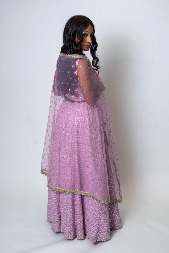 Purple Color Embroidered Lehenga Choli - Clearance