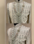 Luxury Cream Embroidered Sherwani Set for Wedding & Groom Wear_1