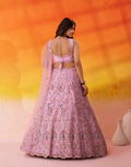 Luxury Net Fabric Lehenga Choli Featuring Intricate Sequins Embroidery with Dupatta - Buy_4
