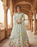 Luxury Net Lehenga Blouse & Dupatta with Thread & Sequin Embroidery Perfection_2