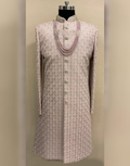 Luxury Onion Sherwani Ensemble with Embroidery & Embellished Accents