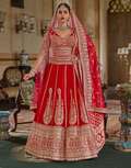 Majestic Art Silk Heavy Work Lehenga Set with Embroidery & Embellishments Ideal for Brides & Bridesmaids - Buy_3