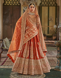 Majestic Art Silk Heavy Work Lehenga Set with Embroidery & Embellishments Ideal for Brides & Bridesmaids - Buy_4