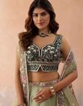Majestic Net Sequins Embroidered Lehenga Set for Wedding, Reception & Party Wear_2